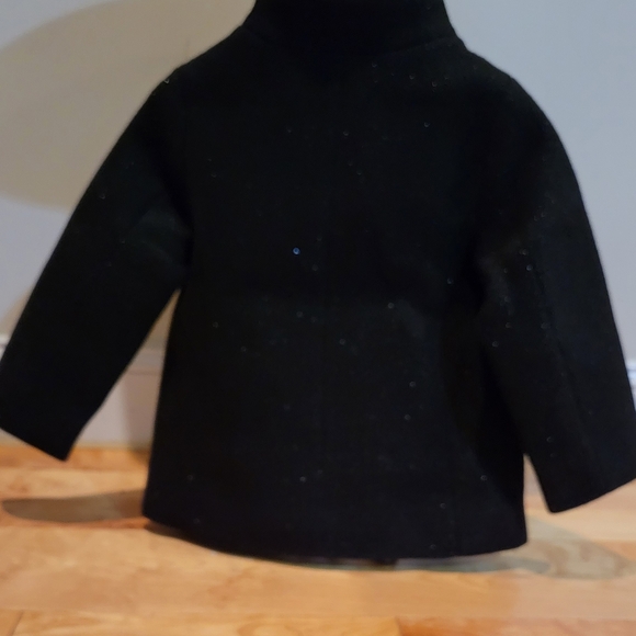 Crewcuts Sparkling Black Pea Coat - Picture 4 of 7
